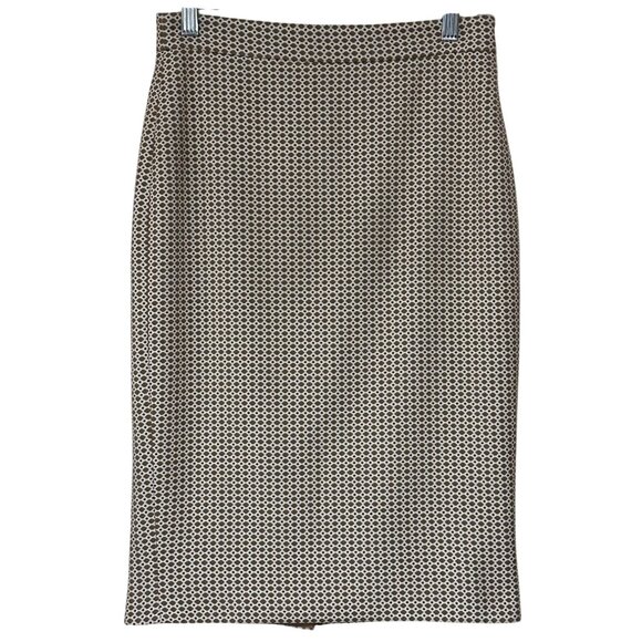 Ann Taylor Pencil Midi Skirt Geometric Print Polyester Blend Women Size 00-READ - Picture 1 of 16